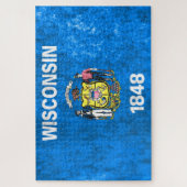 Vlag van de staat Wisconsin Legpuzzel (Verticaal)