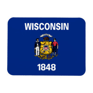 Vlag van de staat Wisconsin Magneet