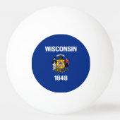 Vlag van de staat Wisconsin Pingpongbal (Achterkant)