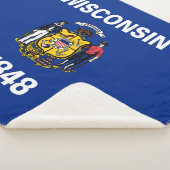 Vlag van de staat Wisconsin Sherpa Deken (3/4)