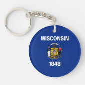 Vlag van de staat Wisconsin Sleutelhanger (Voorkant)