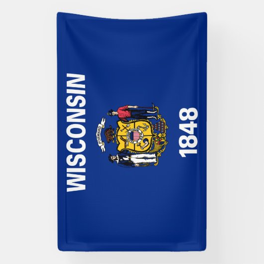 Vlag van de staat Wisconsin Spandoek (Verticaal)