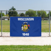 Vlag van de staat Wisconsin Spandoek (Insitu)