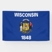 Vlag van de staat Wisconsin Spandoek (Horizontaal)