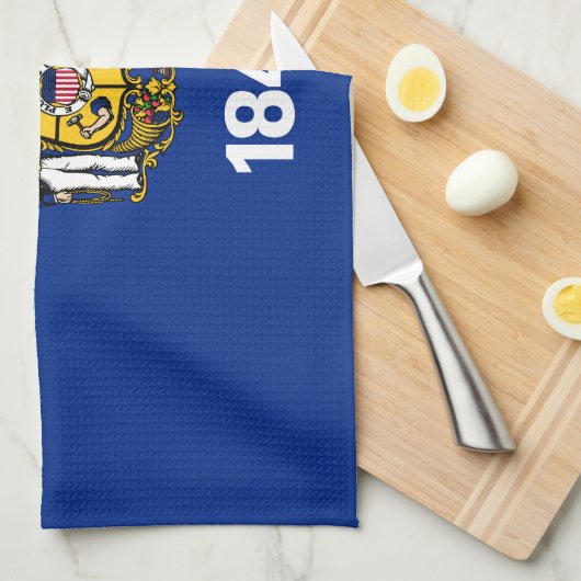 Vlag van de staat Wisconsin Theedoek (Quarter Fold)