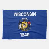 Vlag van de staat Wisconsin Theedoek (Horizontaal)