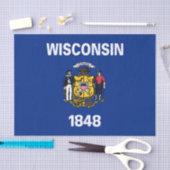 Vlag van de staat Wisconsin Tissuepapier (Craft)