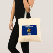 Vlag van de staat Wisconsin Tote Bag (Voorkant (product))