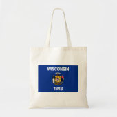 Vlag van de staat Wisconsin Tote Bag (Voorkant)