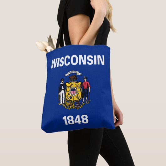 Vlag van de staat Wisconsin Tote Bag (Dichtbij)