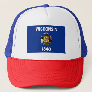 Vlag van de staat Wisconsin Trucker Pet