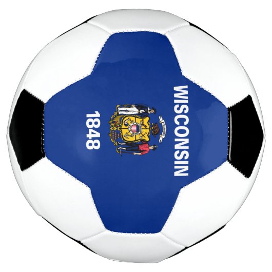 Vlag van de staat Wisconsin Voetbal (Gedraaid)