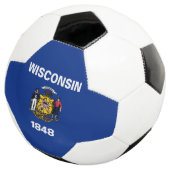 Vlag van de staat Wisconsin Voetbal (Drie kwart)