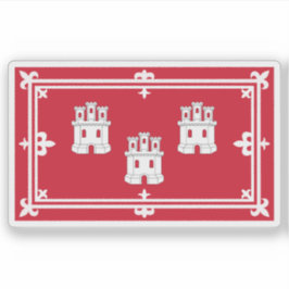 Vlag van de stad Aberdeen, Schotland Sticker