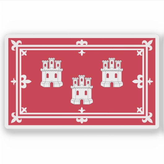 Vlag van de stad Aberdeen, Schotland Sticker (Voorkant)