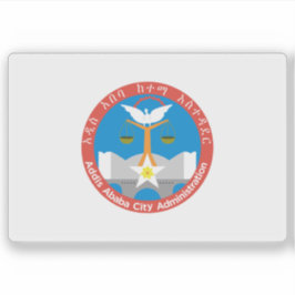Vlag van de stad Addis Abeba, Ethië Sticker