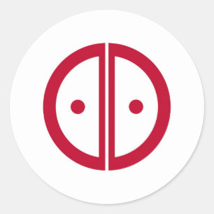vlag van de stad Akashi: Japan-symbool van de pref Ronde Sticker