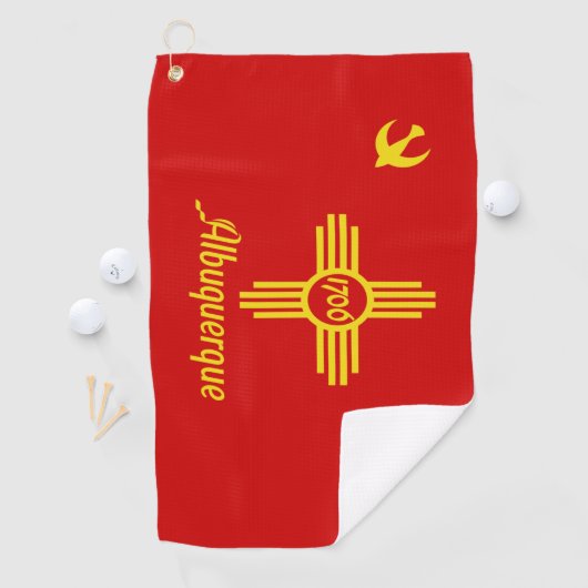 vlag van de stad Albuquerque (New Mexico) Golfhanddoek (Insitu)