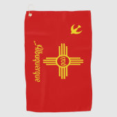 vlag van de stad Albuquerque (New Mexico) Golfhanddoek (Voorkant)