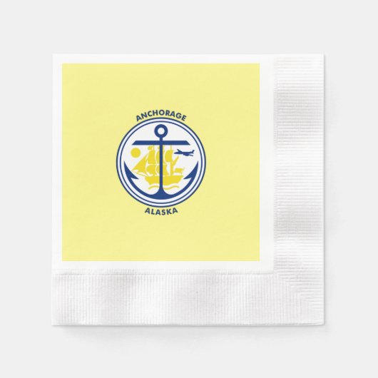 vlag van de stad Anchorage Servet (Voorkant)
