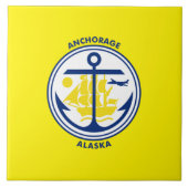 vlag van de stad Anchorage Tegeltje (Voorkant)