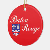 vlag van de stad Baton Rouge Keramisch Ornament (Links)