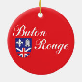vlag van de stad Baton Rouge Keramisch Ornament (Achterkant)