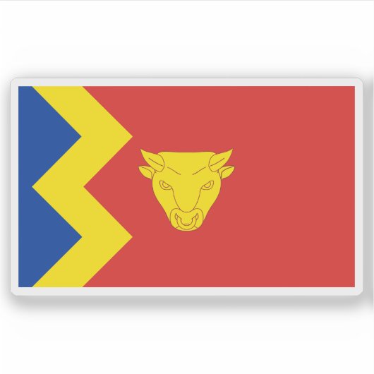 Vlag van de stad Birmingham, Engeland Sticker (Voorkant)