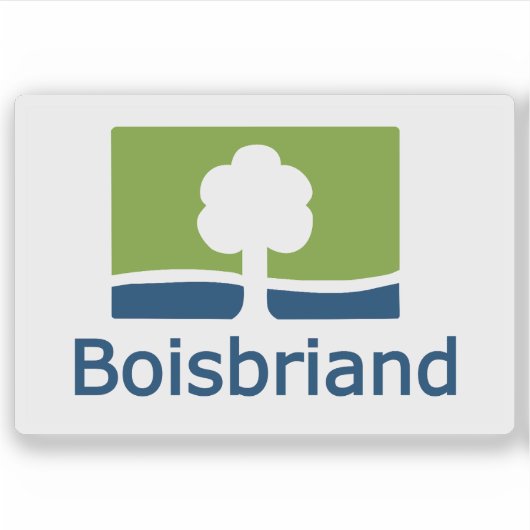 Vlag van de stad Boisbriand, Quebec, Canada Sticker (Voorkant)