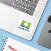 Vlag van de stad Boisbriand, Quebec, Canada Sticker (Laptop met iPhone)