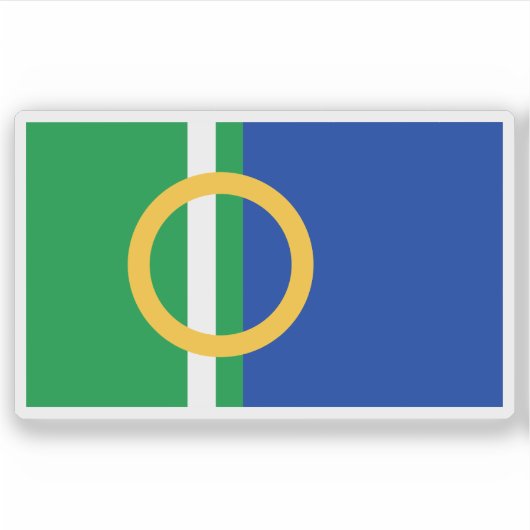Vlag van de stad Calne, Engeland Sticker (Voorkant)