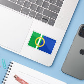 Vlag van de stad Calne, Engeland Sticker (Laptop met iPhone)