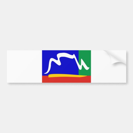 vlag van de stad cape bumpersticker (Voorkant)