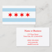 Vlag van de stad Chicago Visitekaartje (Voorkant / Achterkant)