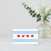 Vlag van de stad Chicago Visitekaartje (Staand voorkant)