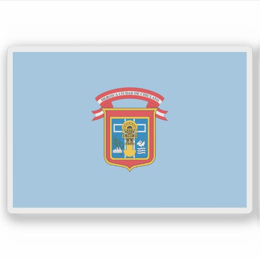 Vlag van de stad Chiclayo, Peru Sticker (Voorkant)