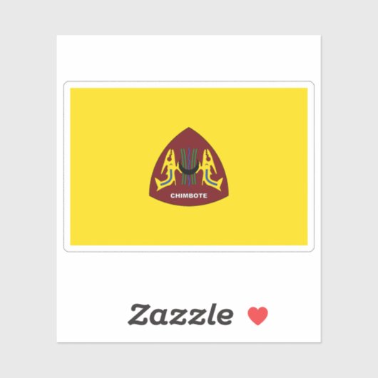 Vlag van de stad Chimbote, Peru Sticker (Vel)