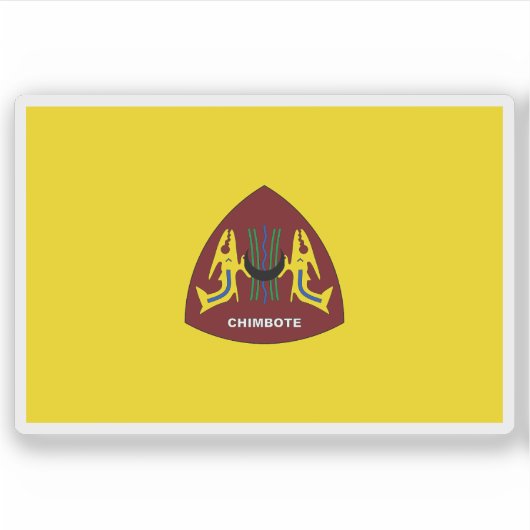 Vlag van de stad Chimbote, Peru Sticker (Voorkant)
