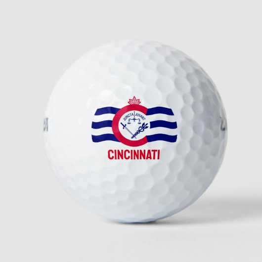 Vlag van de stad Cincinnati, Ohio Golfballen (Voorkant)