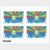 Vlag van de stad Columbus Rechthoekige Sticker (Vel)