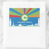 Vlag van de stad Columbus Rechthoekige Sticker (Tas)