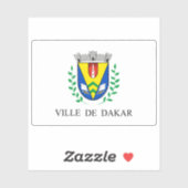 Vlag van de stad Dakar, Senegal Sticker (Vel)