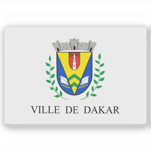 Vlag van de stad Dakar, Senegal Sticker (Voorkant)