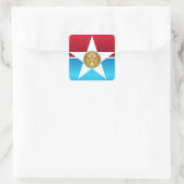 vlag van de stad Dallas Vierkante Sticker (Tas)