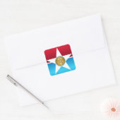 vlag van de stad Dallas Vierkante Sticker (Envelop)