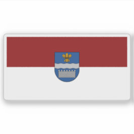 Vlag van de stad Daugavpils, Letland Sticker