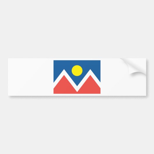 vlag van de stad Denver Bumpersticker (Voorkant)