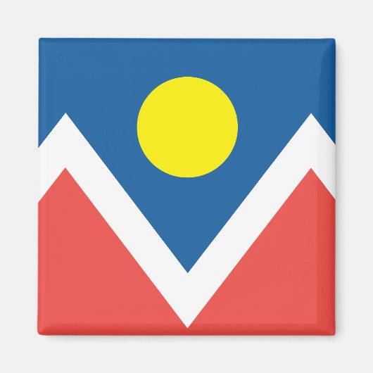 vlag van de stad Denver Magneet (Voorkant)