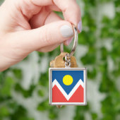 vlag van de stad Denver Sleutelhanger (Hand)