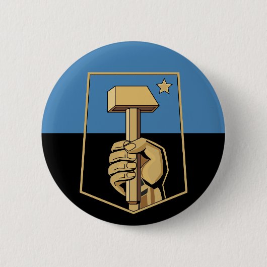 Vlag van de stad Donetsk Ronde Button 5,7 Cm (Voorkant)